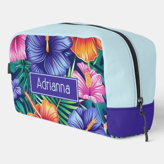 Bright Tropical Floral Waschbeutel (Rechte Ecke)