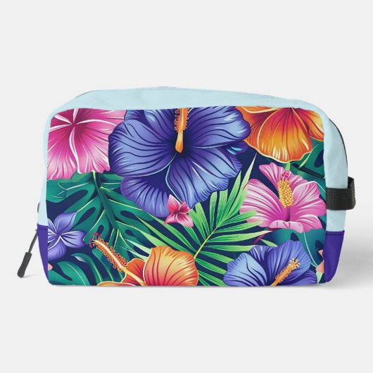 Bright Tropical Floral Waschbeutel (Rückseite)