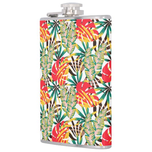 Bright Tropical Pattern Flachmann (Links)