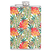 Bright Tropical Pattern Flachmann (Vorderseite)