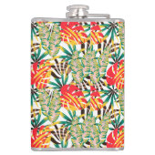 Bright Tropical Pattern Flachmann (Rückseite)