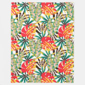 Bright Tropical Pattern Fleecedecke (Vorderseite)