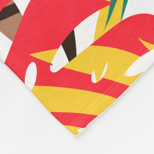 Bright Tropical Pattern Fleecedecke (Ecke)