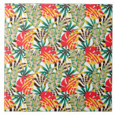 Bright Tropical Pattern Fliese (Vorderseite)