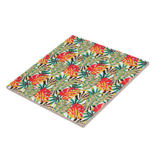Bright Tropical Pattern Fliese