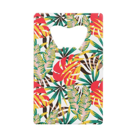 Bright Tropical Pattern Geldbeutel Flaschenöffner (Vorderseite)