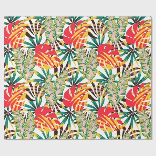 Bright Tropical Pattern Geschenkpapier (Flach)