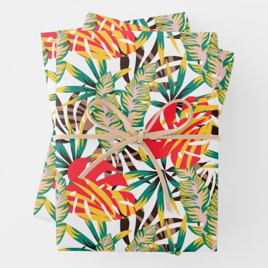 Bright Tropical Pattern Geschenkpapier Set (Beispiel)