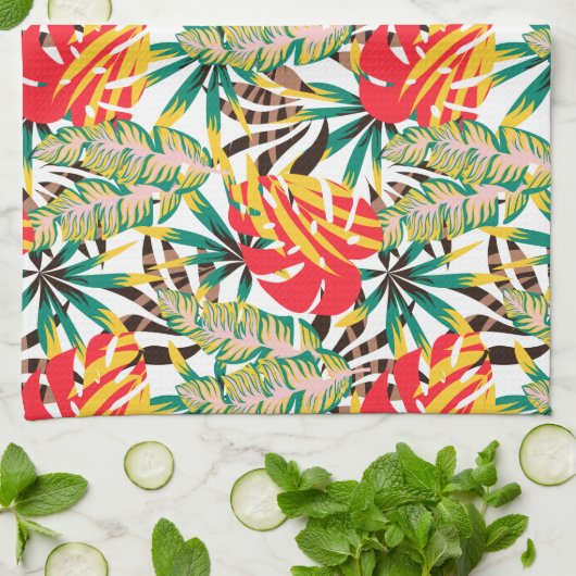 Bright Tropical Pattern Geschirrtuch (Gefaltet)