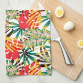 Bright Tropical Pattern Geschirrtuch (Viertel Falte)