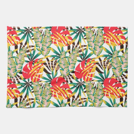 Bright Tropical Pattern Geschirrtuch (Horizontal)