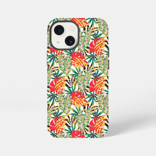 Bright Tropical Pattern iPhone Hülle (Rückseite)