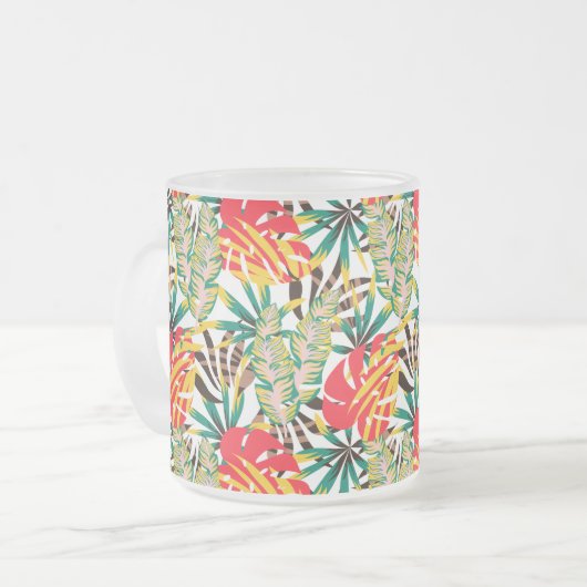 Bright Tropical Pattern Mattglastasse (Vorderseite Links)
