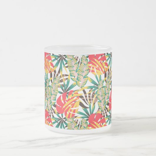 Bright Tropical Pattern Mattglastasse (Mittel)