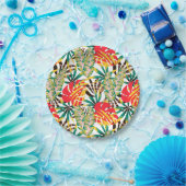 Bright Tropical Pattern Pappteller (Party)