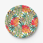 Bright Tropical Pattern Pappteller (Vorderseite)
