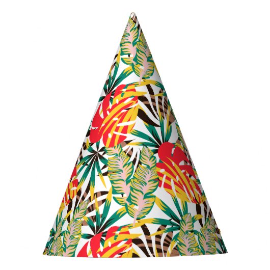 Bright Tropical Pattern Partyhütchen (Vorderseite)