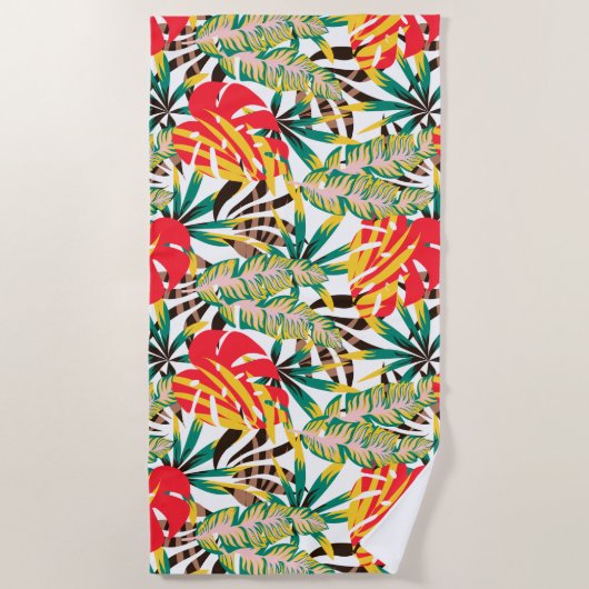Bright Tropical Pattern Strandtuch (Vorderseite)