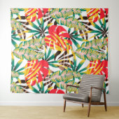 Bright Tropical Pattern Wandteppich (Beispiel (Horizontal))