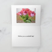 Bright Tulip Birthday Wish Karte (Innenseite)