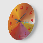 Bright Tunnel Escape Abstract Backwards Clock Große Wanduhr (Winkel)