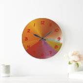 Bright Tunnel Escape Abstract Backwards Clock Große Wanduhr (Zuhause)