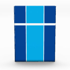 Bright Two Tone Blue Split Panel Racing Stripes Fotoblock