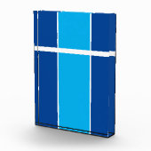 Bright Two Tone Blue Split Panel Racing Stripes Fotoblock (Rechts)
