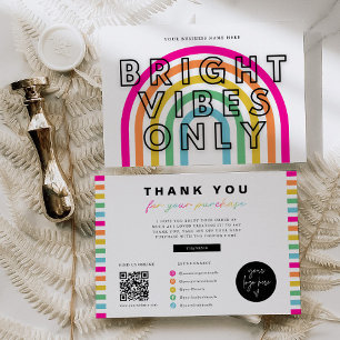 Bright Vibes only Candle Business Dankeschön Card Einladung