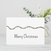 Bright Vintage Weihnachtsbeleuchtung Feiertagskarte (Stehend Vorderseite)