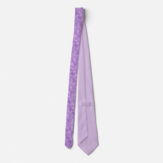 Bright Violet Decorative Scrollwork Krawatte (Rückseite)