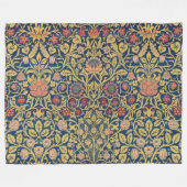 Bright Violet und Columbine (von William Morris) Fleecedecke (Vorderseite (Horizontal))