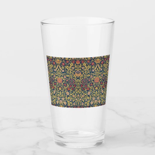 Bright Violet und Columbine (von William Morris) Glas (Vorderseite)