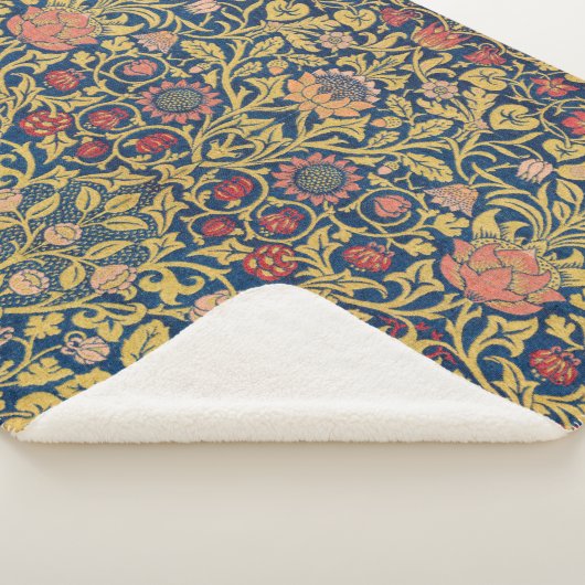 Bright Violet und Columbine (von William Morris) Sherpadecke (3/4)