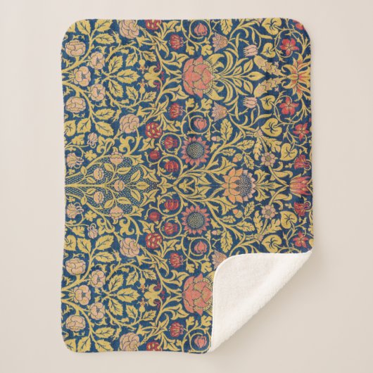 Bright Violet und Columbine (von William Morris) Sherpadecke (Vorderseite)