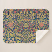 Bright Violet und Columbine (von William Morris) Sherpadecke (Vorderseite (Horizontal))