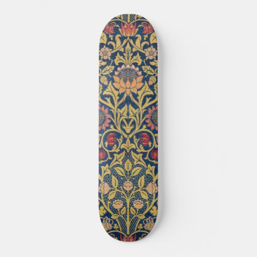 Bright Violet und Columbine (von William Morris) Skateboard (Vorderseite)