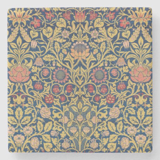 Bright Violet und Columbine (von William Morris) Steinuntersetzer (Vorderseite)