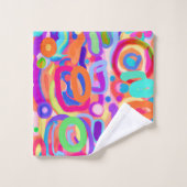 Bright Vivid Colors Pattern Badhandtuch Set (Waschlappen)