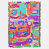Bright Vivid Colors Pattern Decke (Vorderseite Vertikal)
