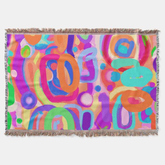 Bright Vivid Colors Pattern Decke (Vorderseite)