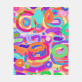 Bright Vivid Colors Pattern Fleecedecke (Vorderseite)
