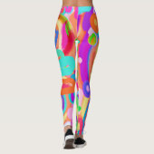 Bright Vivid Colors Pattern Leggings (Rückseite)