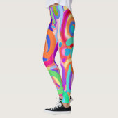 Bright Vivid Colors Pattern Leggings (Links)