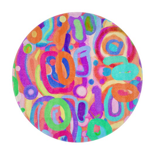 Bright Vivid Colors Pattern Schneidebrett (Vorderseite)