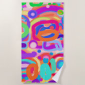 Bright Vivid Colors Pattern Strandtuch (Vorderseite)