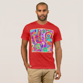 Bright Vivid Colors Pattern T-Shirt (Vorne ganz)