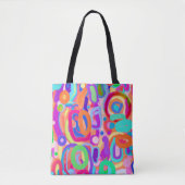 Bright Vivid Colors Pattern Tasche (Vorderseite)