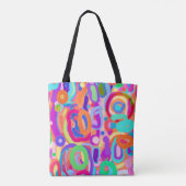 Bright Vivid Colors Pattern Tasche (Rückseite)