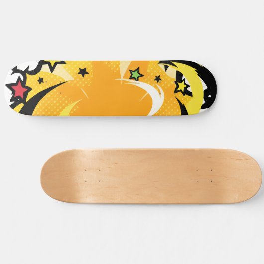 Bright Vivid Colors Pop Culture Vibe Skateboard (Horizontal)